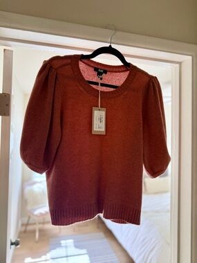 PAIGE Puff-Sleeve Cashmere Sweater - NEW